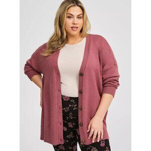 Torrid Womens Button Down Drop Shoulder Boyfriend Cardigan